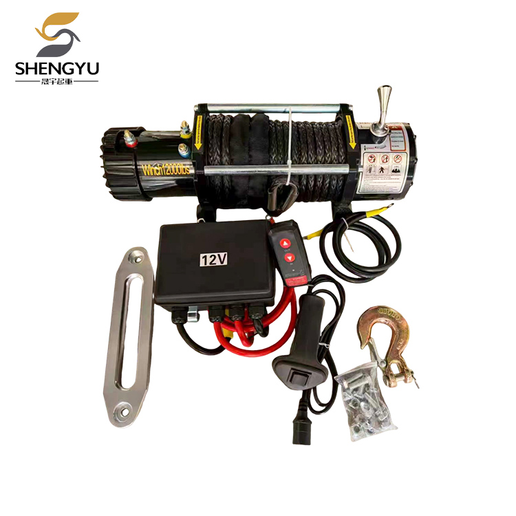 กว้านไฟฟ้า 12V24V พร้อมเชือก Dyneema
