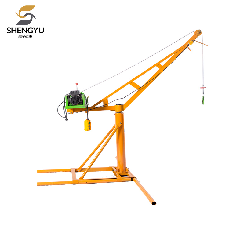 การก่อสร้าง 400 กิโลกรัม Mini Crane กลางแจ้ง
