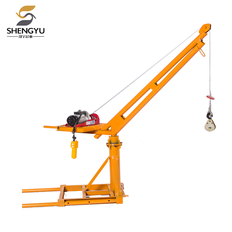 การก่อสร้าง 500 กิโลกรัม Mini Crane กลางแจ้ง