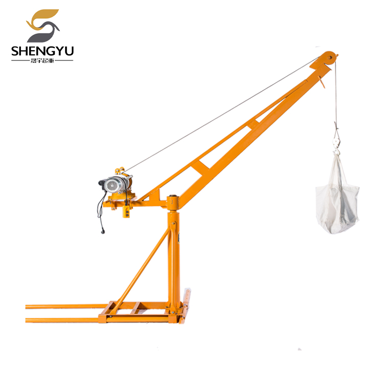 การก่อสร้าง 600 กิโลกรัม Mini Crane กลางแจ้ง