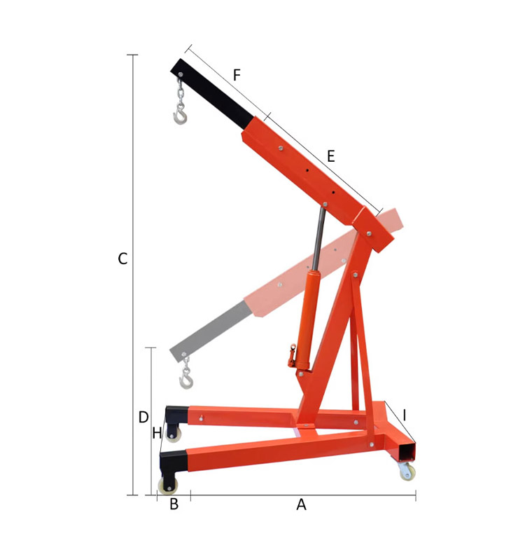 Mobile hydraulic engine cranes parameters