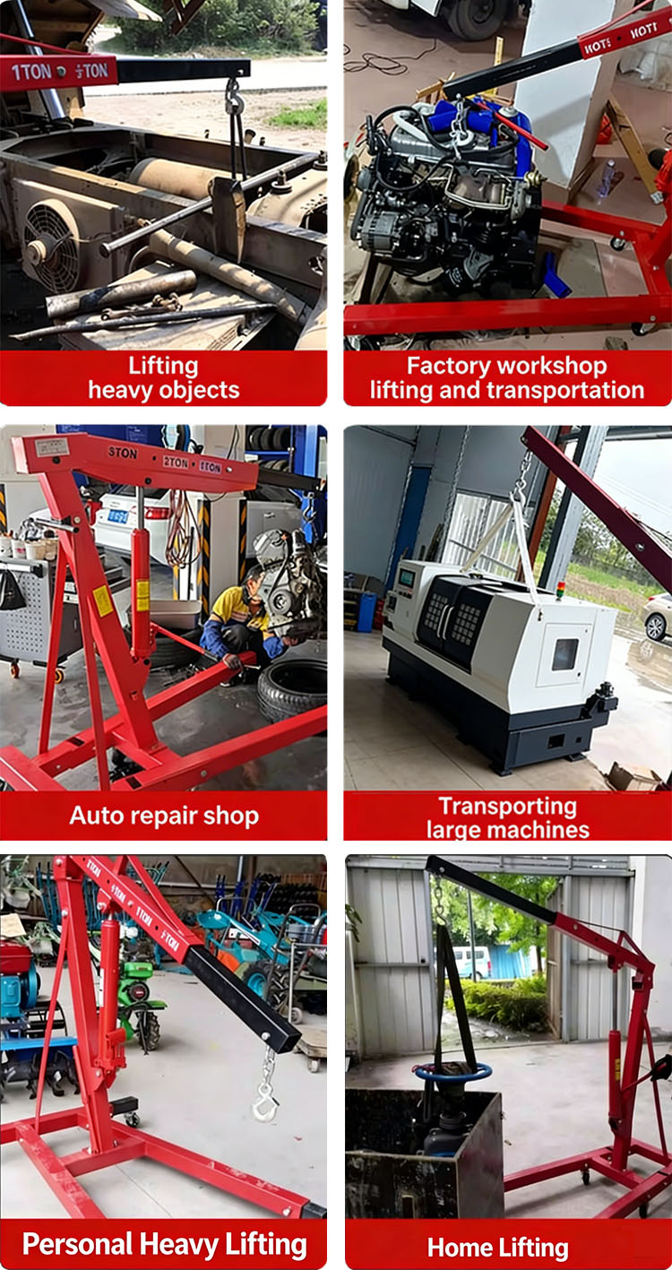 Hydraulic engine crane